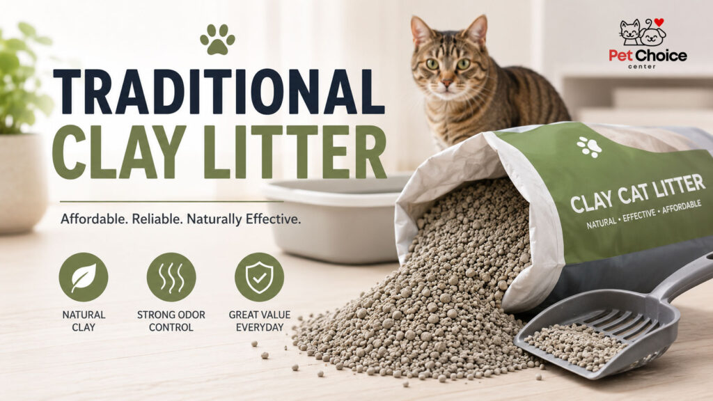 Traditional clay cat litter