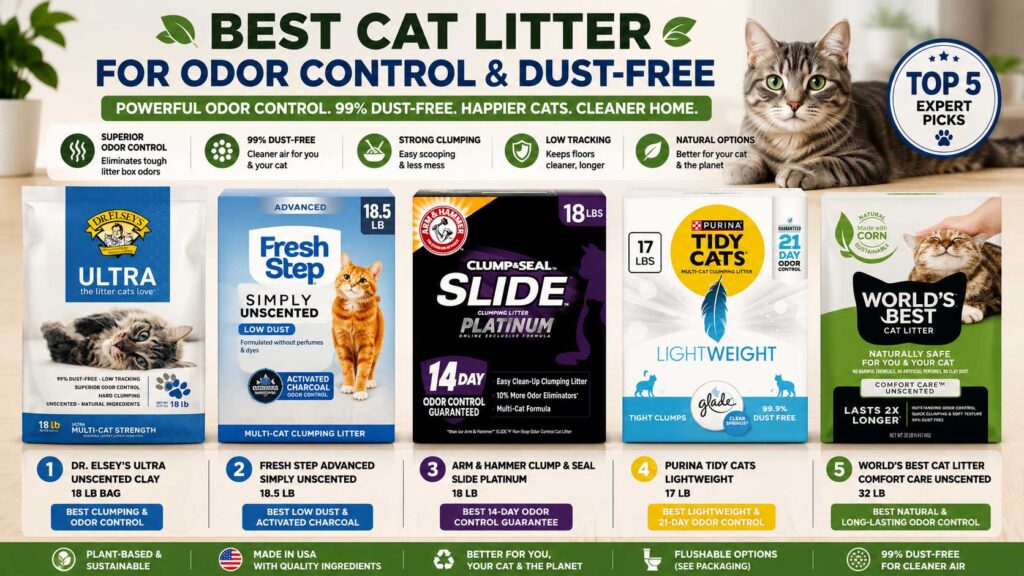 best cat litter for odor control and dust-free
